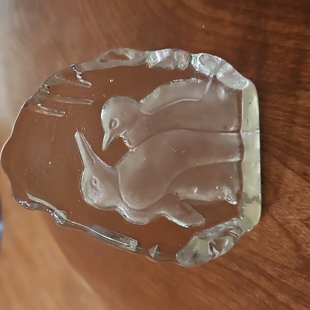 Crystal Penguin Figurine, Statue, Paperweight